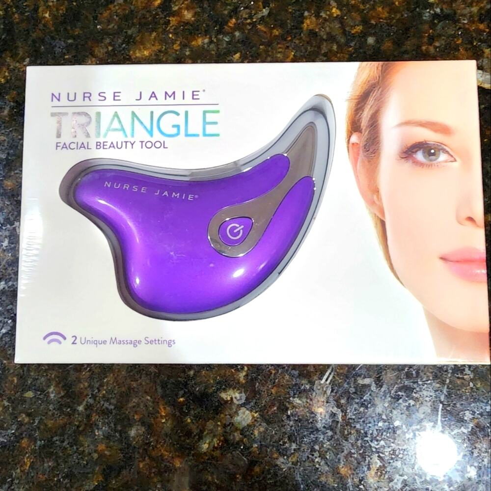 Nurse Jamie TriAngle Facial Beauty Tool Sonic Facial Massager Purple New Sealed
